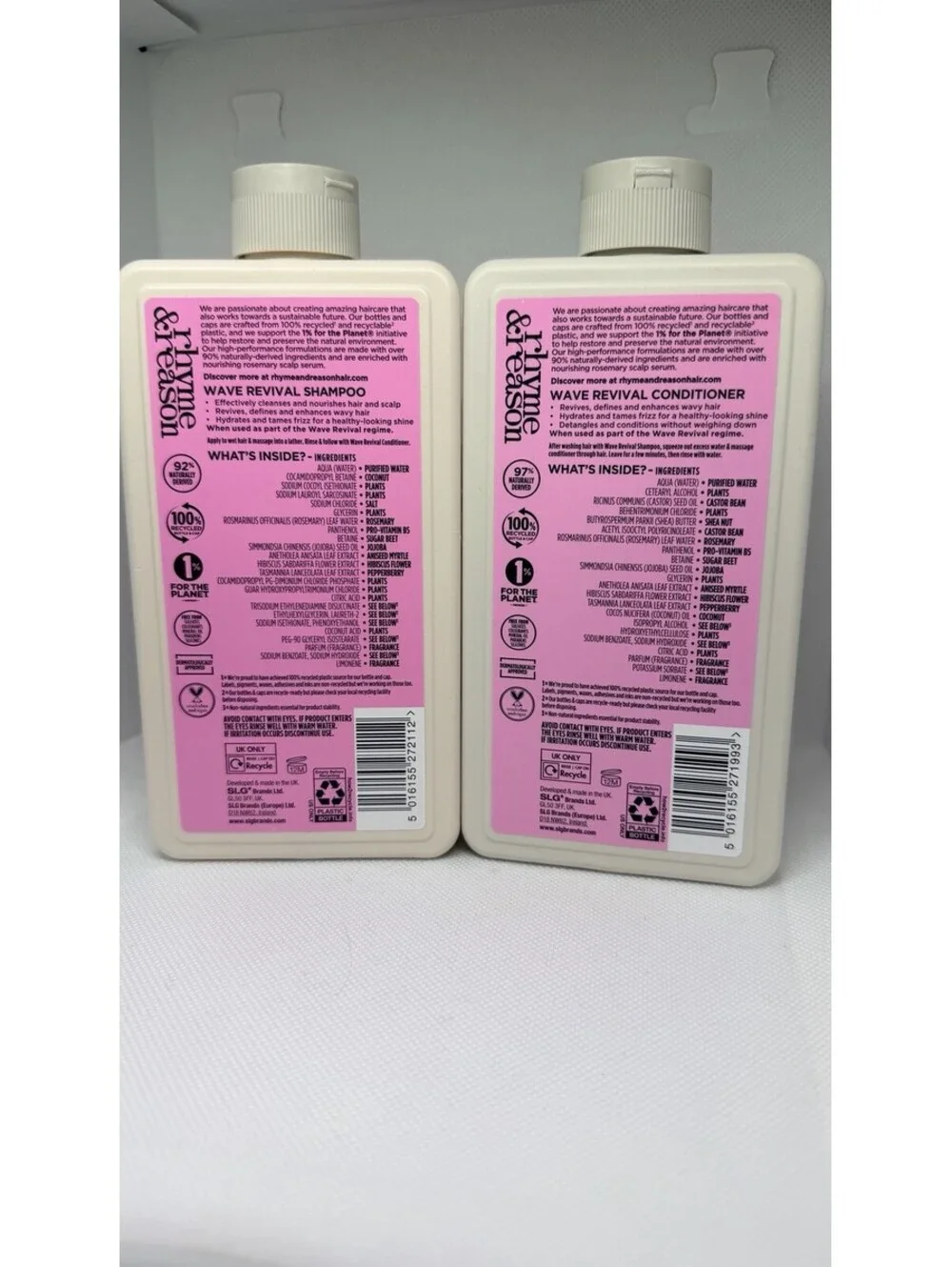Rhyme & Reason Wave Revival Shampoo W Rosemary Wavy Hair 12 Oz And Conditioner